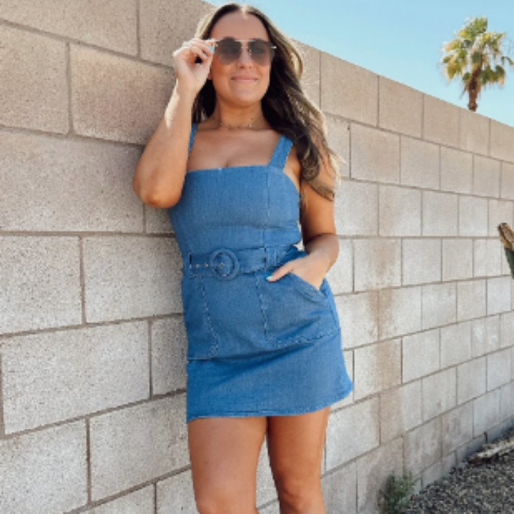 Show Me Your Mumu - Billings Mini Denim Dress - Medium M